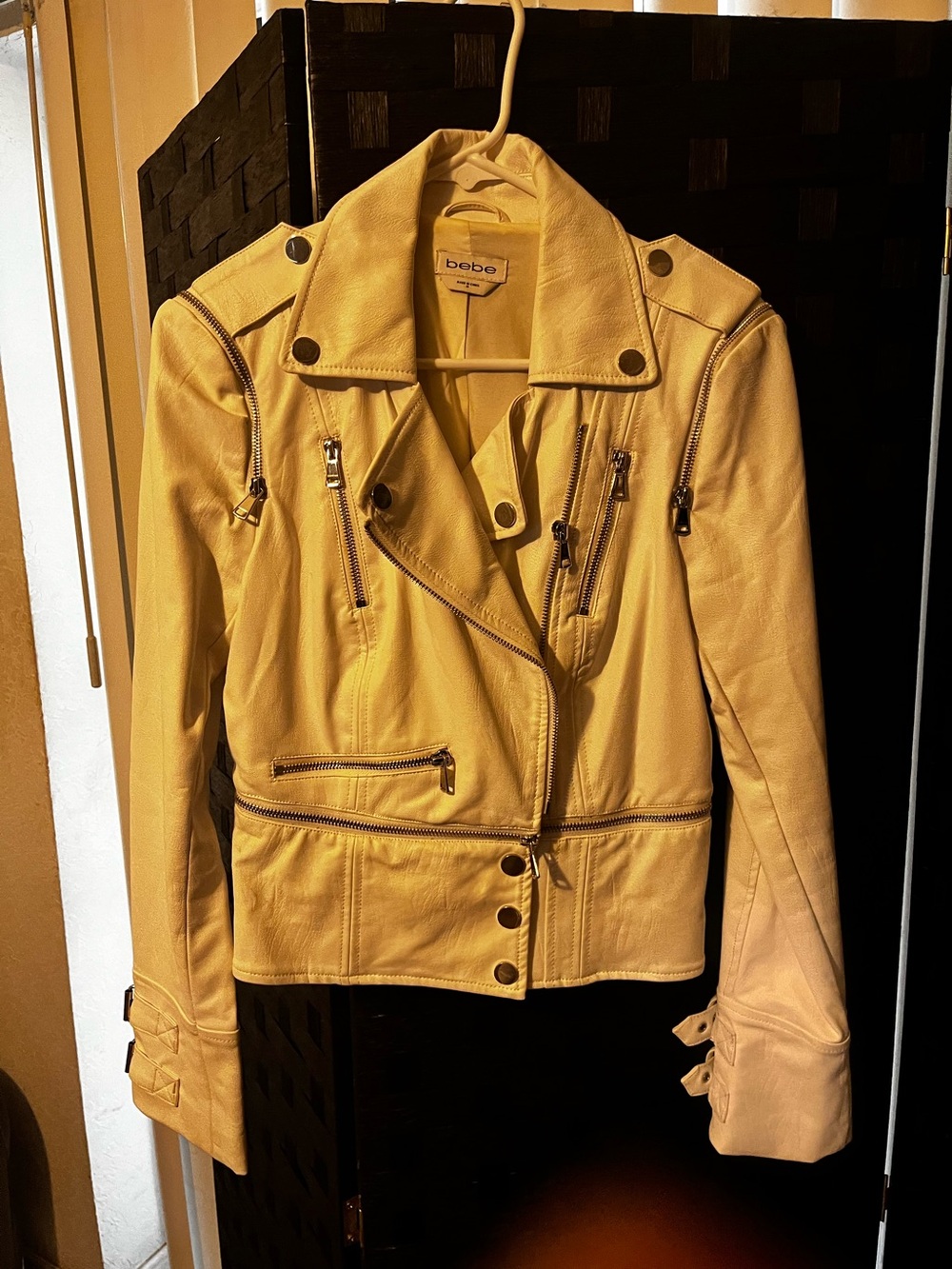 bebe white  Moto Jacket